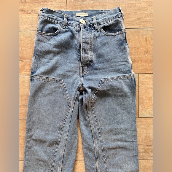 Jesse Kamm Patchfront Handy Pants Cowboy Blue Denim - Picture 9 of 14